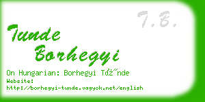 tunde borhegyi business card